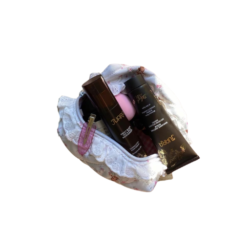 Odette Beauty Bag with Vintage Lace