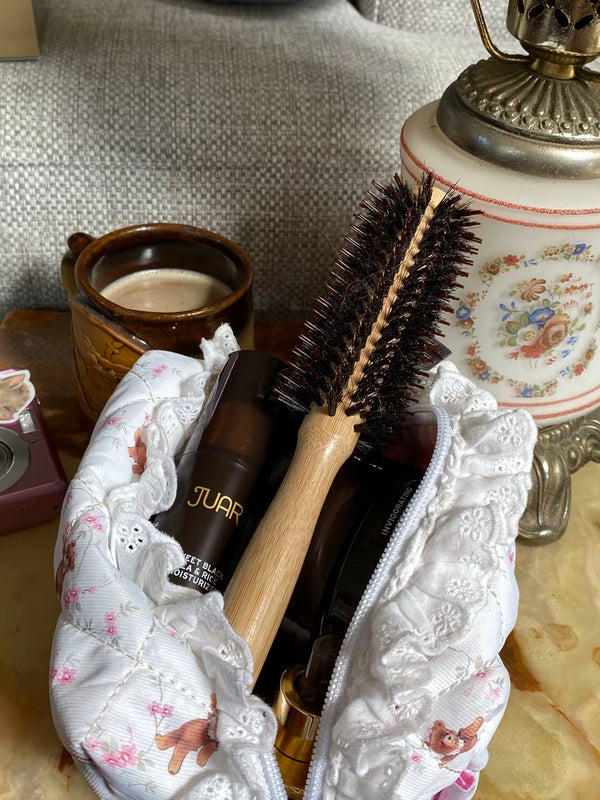 Odette Beauty Bag with Vintage Lace