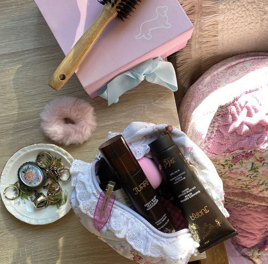 Odette Beauty Bag with Vintage Lace