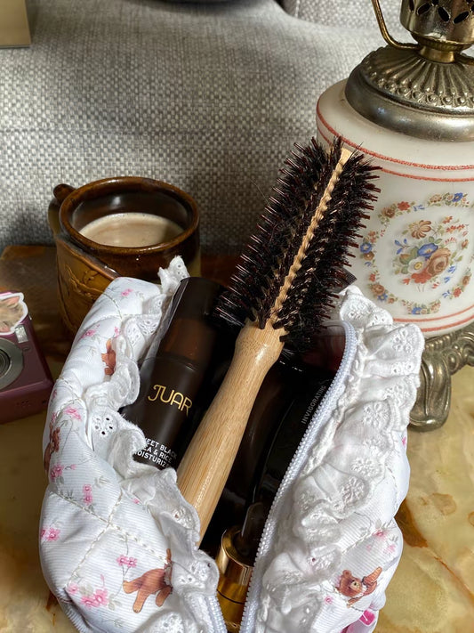 Odette Beauty Bag with Vintage Lace